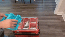 Load image into Gallery viewer, Lid Locking Makita 18v Battery Holder x6 (RS-Mk18LLBC)