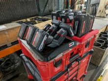 Load image into Gallery viewer, Lid Locking M12 Battery Rack x6 (RS-M12LLBR)