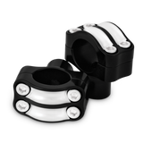 Burly Brand Reaper Riser Clamp 1-1/2in Tall for 1-1/4in Bar, Set - Black Machined