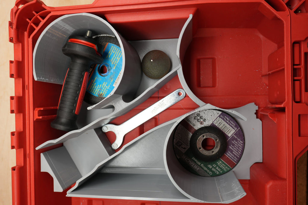 Packout Small Tool Box Half Insert For Milwaukee M18 FUEL Variable Speed 4 1/2" Grinder 2888 (MAG2888 TB)