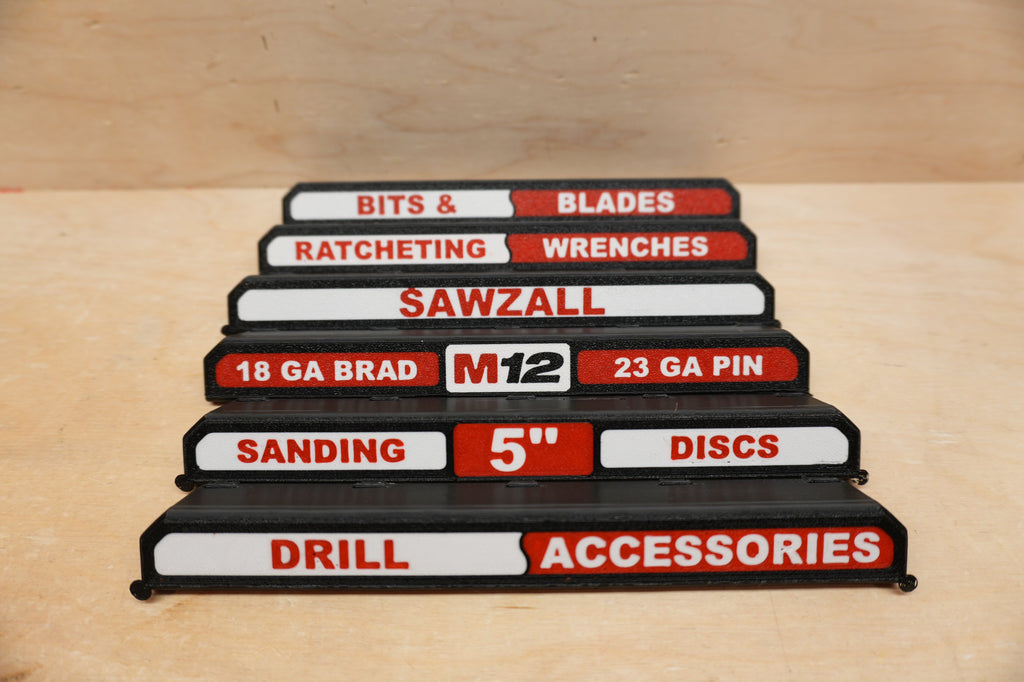 Packout Drawer Handles - 2 or 3 Drawer - Double Name (PDH-23D)