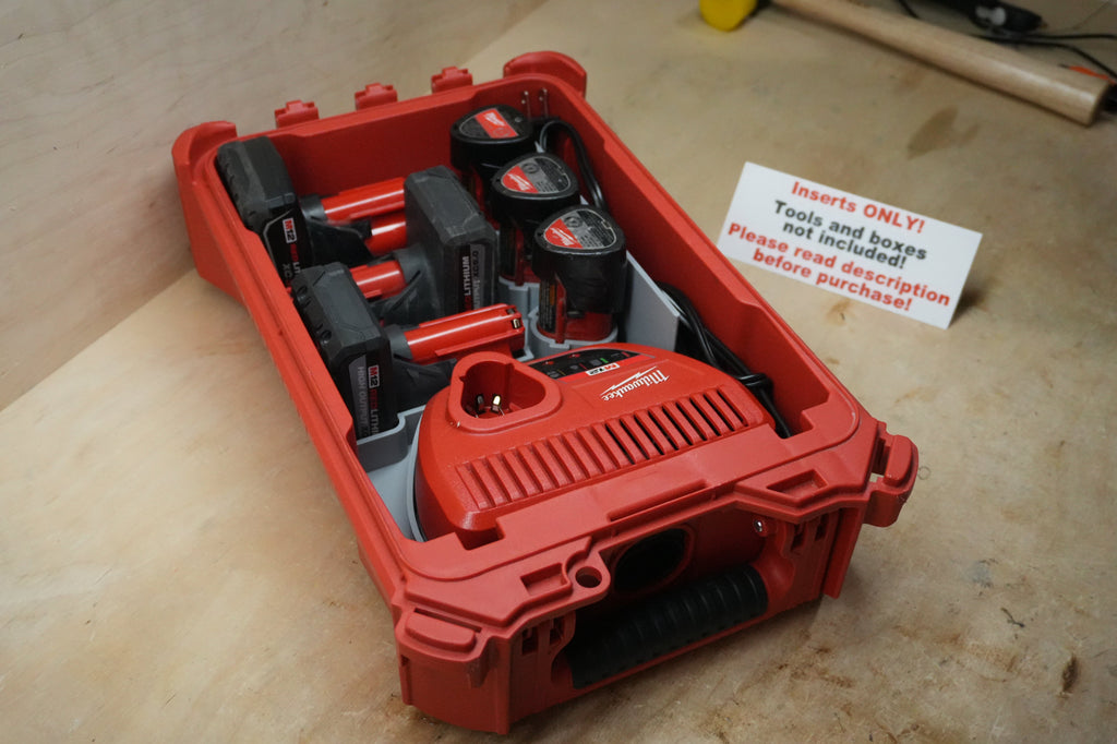 Packout Insert For M12 Charger and Batteries (CAB)