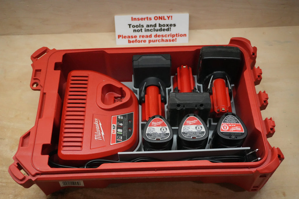 Packout Insert For M12 Charger and Batteries (CAB)