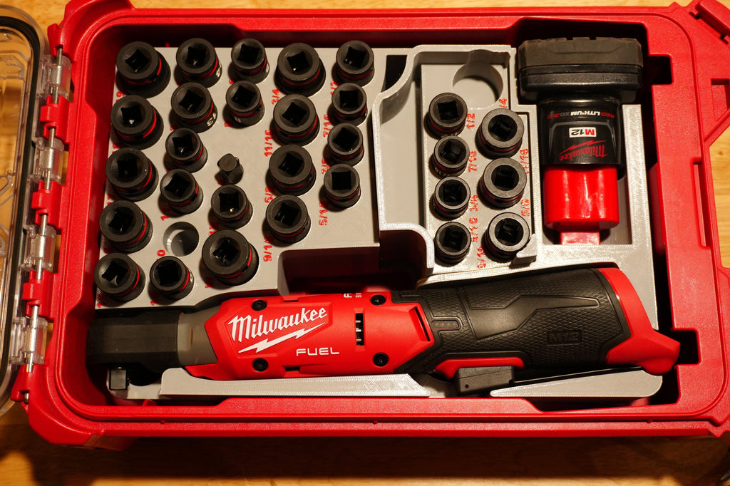 Packout Organizer Insert for NEW M12 Ratchets and Impact Socket Set (MRg2SH)