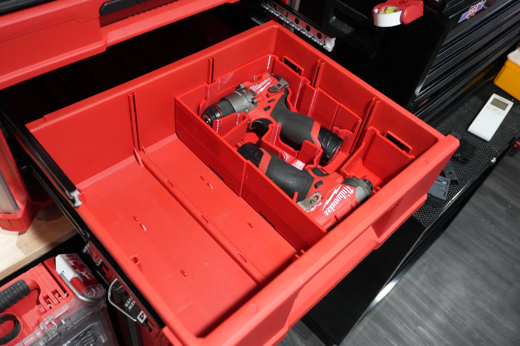 Packout Drawer Insert for M12 2nd Gen Fuel Drill and Impact Driver (MDD-DID)