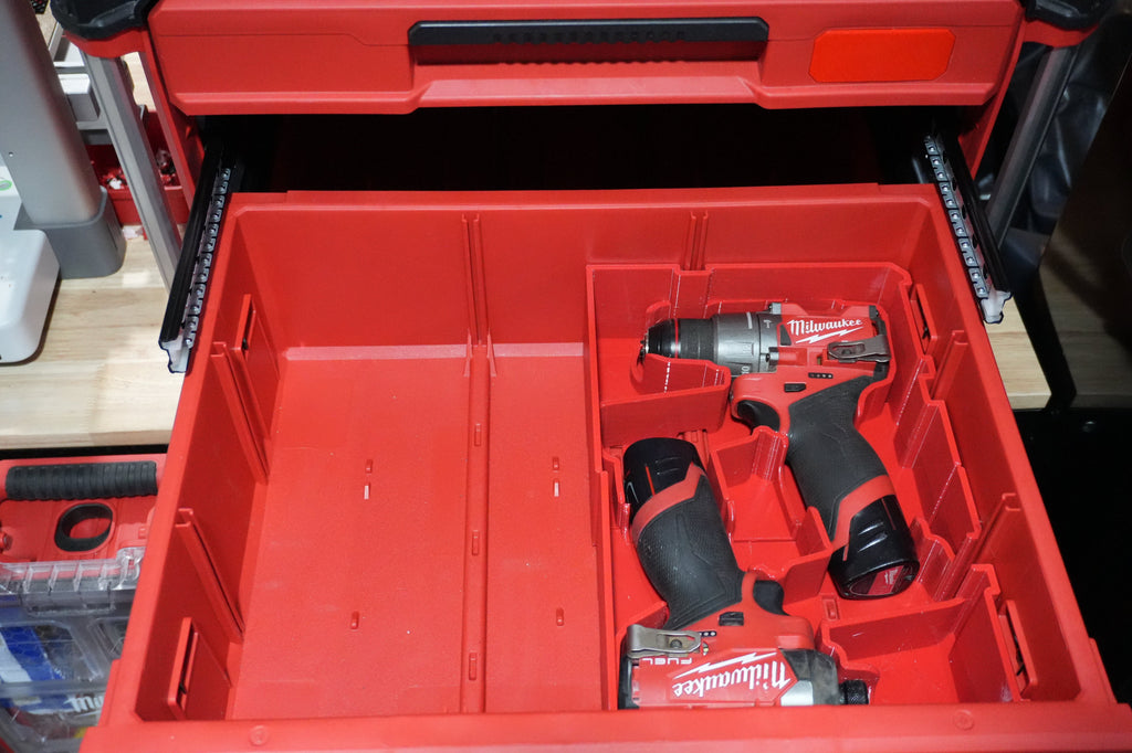 Packout Drawer Insert for M12 2nd Gen Fuel Drill and Impact Driver (MDD-DID)