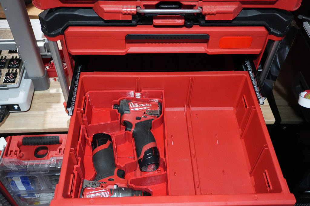 Packout Drawer Insert for M12 2nd Gen Fuel Drill and Impact Driver (MDD-DID)