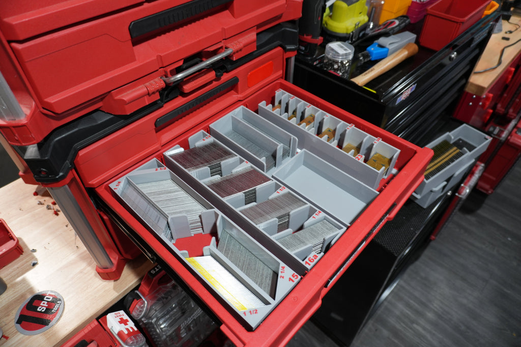 Packout Shallow Drawer 18ga. Brad Nail Caddies (PD4NC18)
