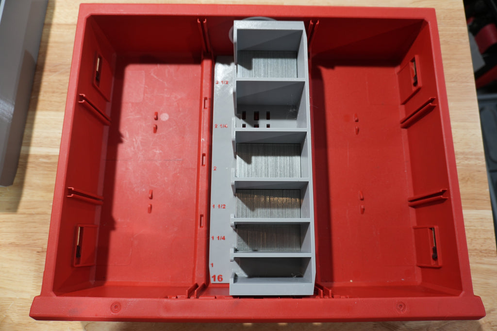 Packout Medium Drawer 16ga. Straight Finish Nail Caddies (PD3NC16)