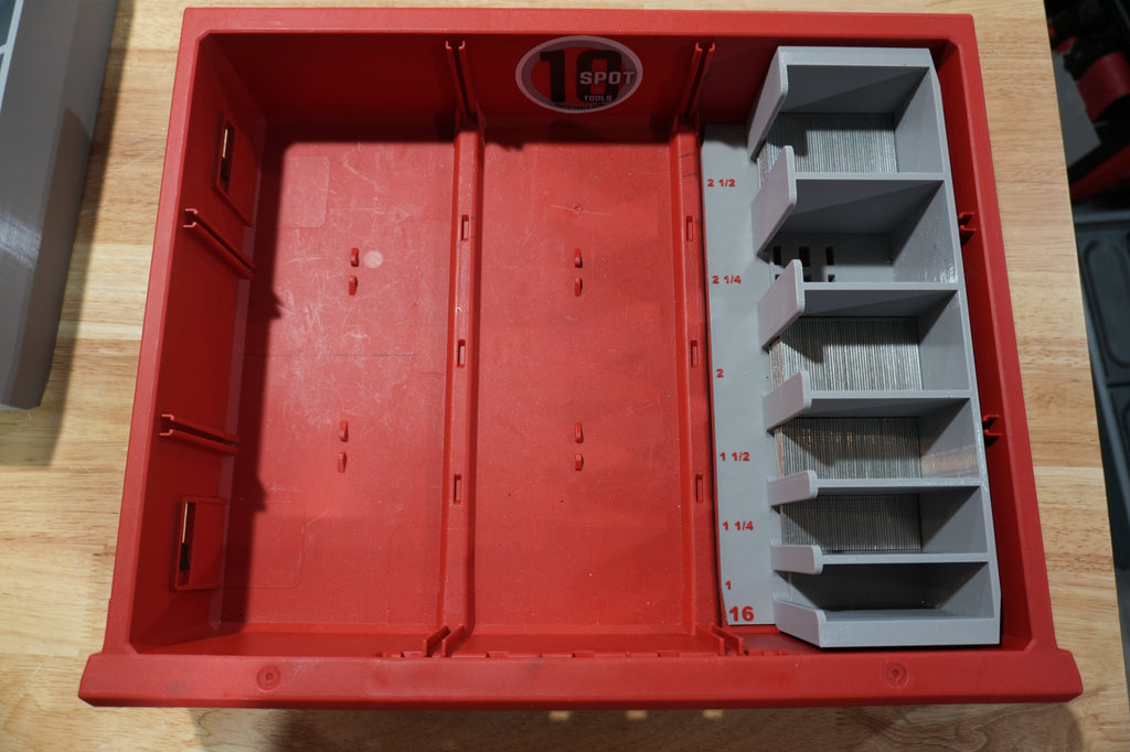Packout Medium Drawer 16ga. Straight Finish Nail Caddies (PD3NC16)