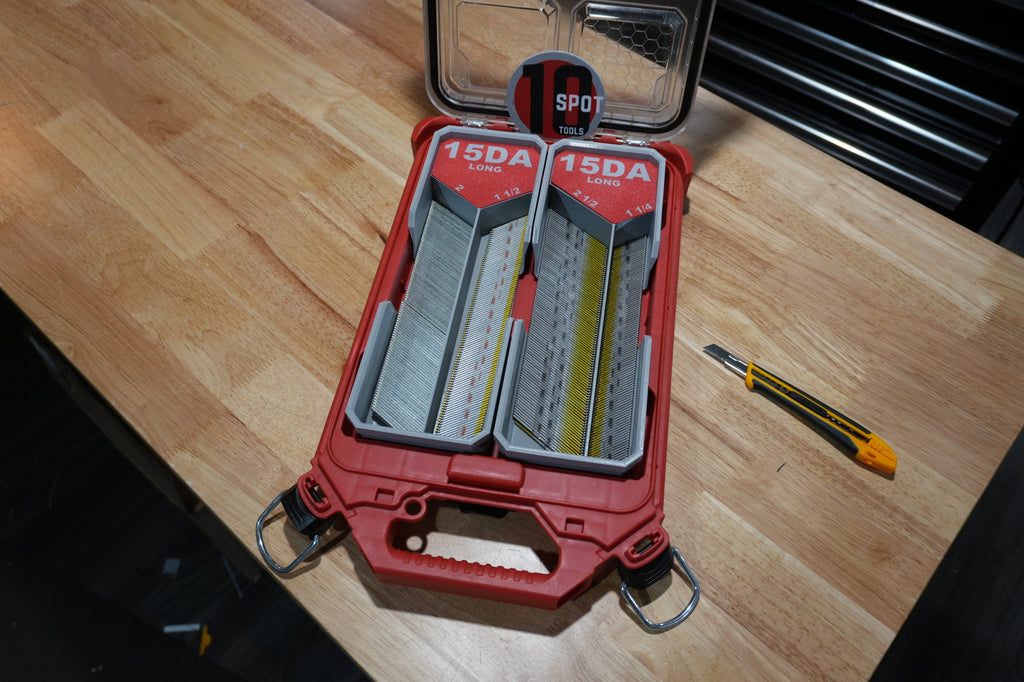 Packout Low Profile Organizer 15ga. DA Long Stick Nail Caddies (LPNC15L)