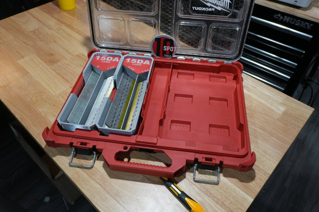 Packout Low Profile Organizer 15ga. DA Long Stick Nail Caddies (LPNC15L)