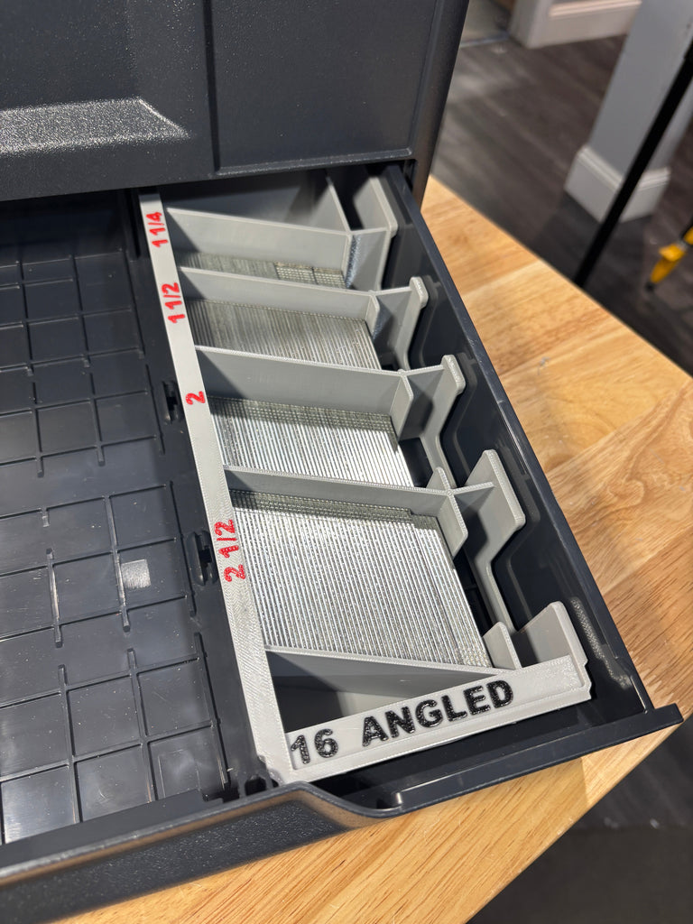 16 ga Angled Finish Nail Caddy for Systainer Drawers (SYS-NC16a)