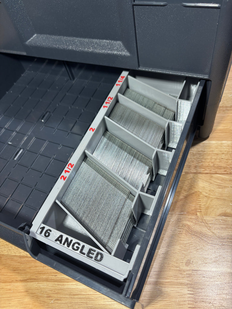 16 ga Angled Finish Nail Caddy for Systainer Drawers (SYS-NC16a)