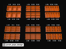 Load image into Gallery viewer, Slimline Packout Drawers Organizer Tubs Inserts (Gray/White) - Jonah Pope Design (JPD-OT)