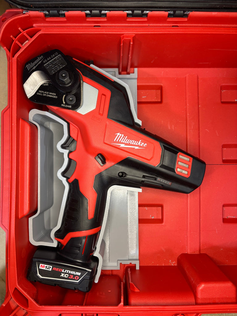 Packout Small Tool Box Half Insert For Milwaukee M12 Cable Cutter (MCC TB)