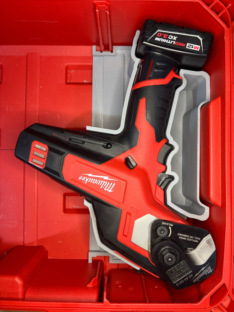 Packout Small Tool Box Half Insert For Milwaukee M12 Cable Cutter (MCC TB)