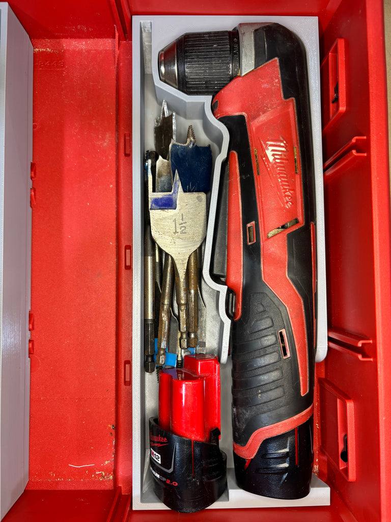 Packout Medium Drawer Insert for M12 Right Angle Drill (MRAD D)