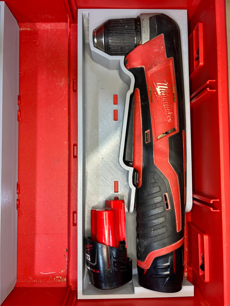Packout Medium Drawer Insert for M12 Right Angle Drill (MRAD D)