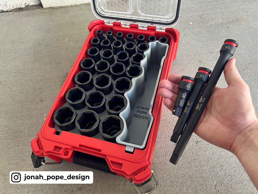 Packout Insert For 1/2" 29-Piece Metric Impact Socket Set - Jonah Pope Design (JP-H29M)