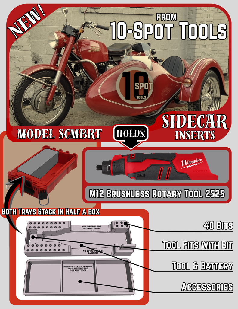 Packout SideCar Insert for M12 Brushless Rotary Tool (ScMBRT)