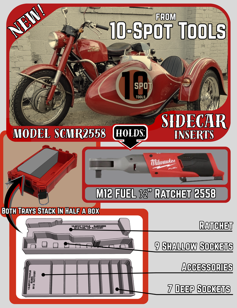Packout SideCar Insert for M12 FUEL 1/2" Ratchet (ScMR2558)
