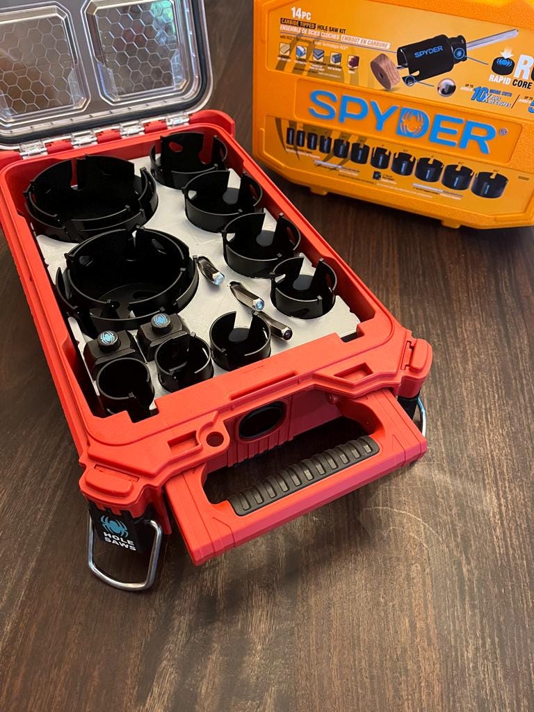 Packout Insert For Spyder 14-Piece Carbide Hole Saw Set (SHS-14)