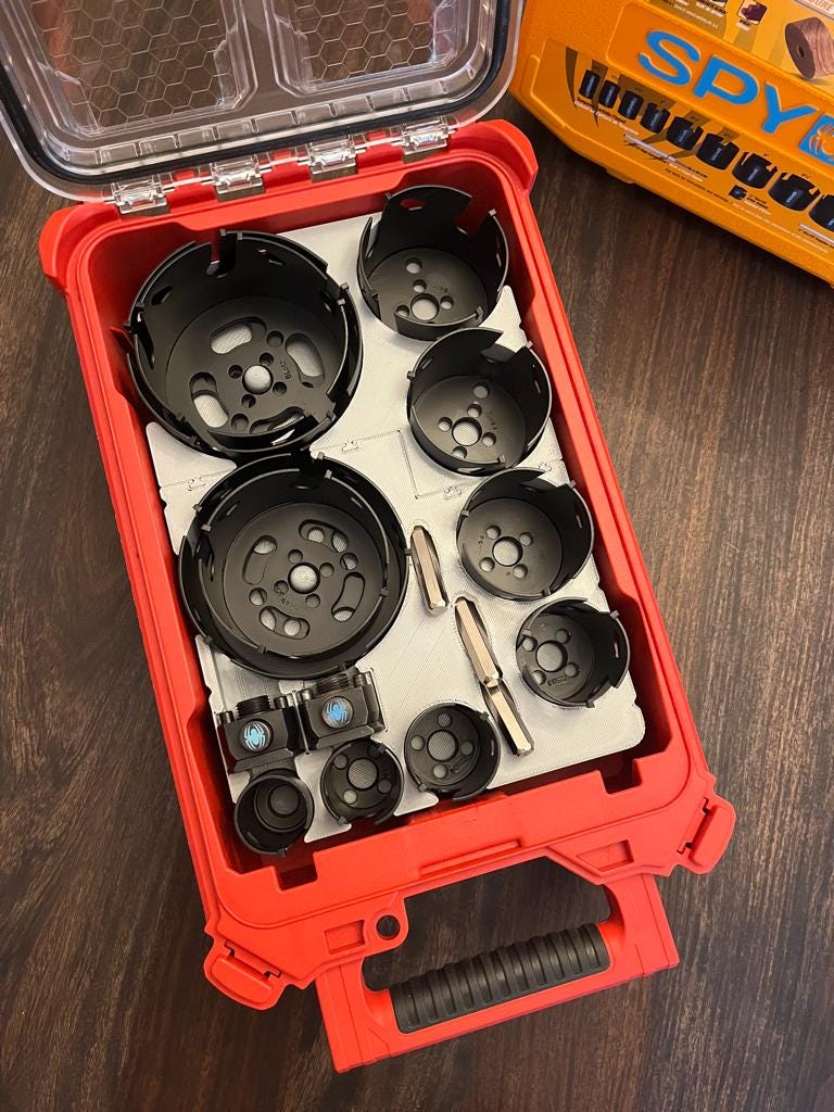 Packout Insert For Spyder 14-Piece Carbide Hole Saw Set (SHS-14)