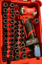 Load image into Gallery viewer, Packout Insert For M12 Stubby 3/8" Impact Wrench + 43-piece Impact Socket Set (SWASH)