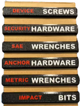 Low Profile Compact Packout Organizer Labels - Gray Background (LP5g)