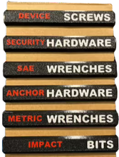 Load image into Gallery viewer, Low Profile Compact Packout Organizer Labels - Gray Background (LP5g)
