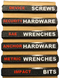 Low Profile Compact Packout Organizer Labels - Gray Background (LP5g)